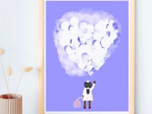 mural illustration- Cœur nouveau