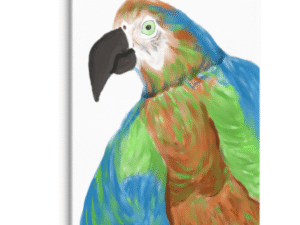 Contemporary design painting – premier oiseau