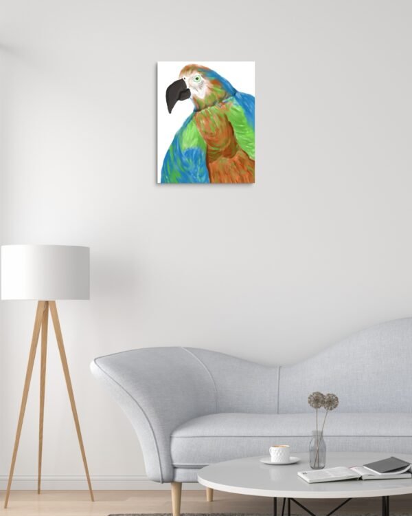Décoration moderne avec tableau accroché sur un mur blanc