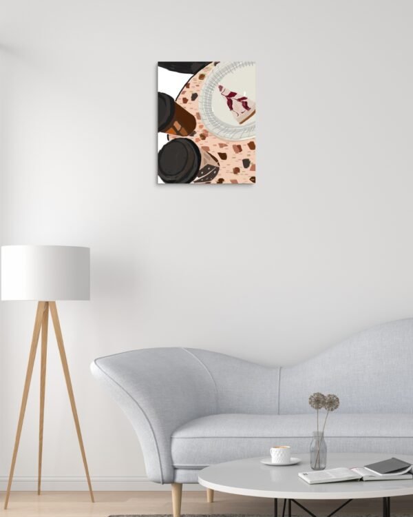 Tableau moderne dans un salon contemporain avec décoration élégante