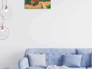 Modern art painting – first stay in the countryside